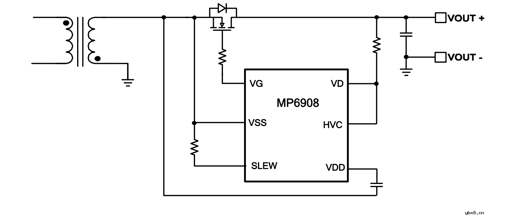 带SR 的反激式适配器设计应用