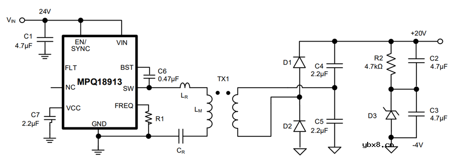 MPS推出一款LLC变压器驱动芯片以及隔离式偏置电源模块解决方案