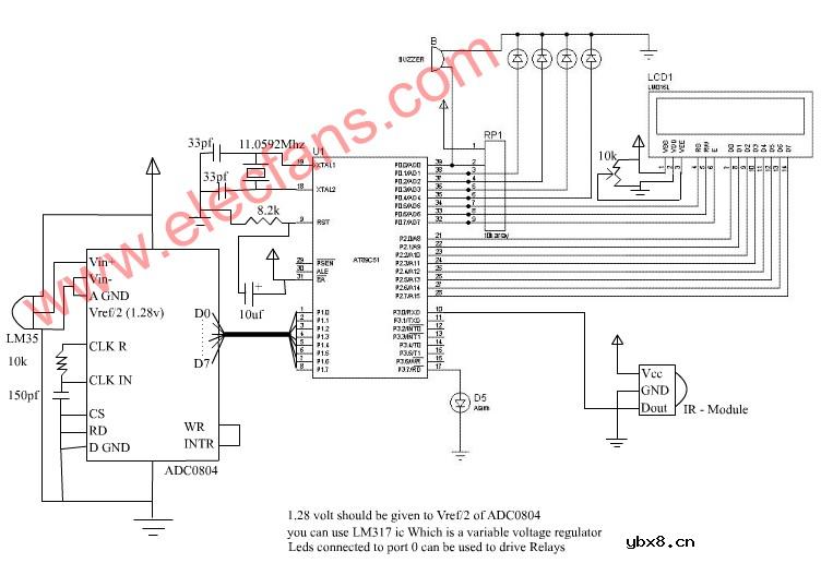 红外数字温控风扇电路,IR Digital Thermost
