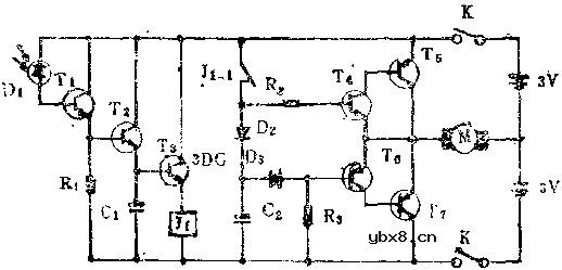光控坦克玩具电路图