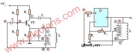 电容三点式LC振荡器电路和振荡频率计算