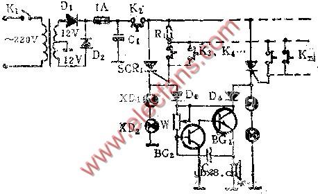 简易病房呼叫器电路图