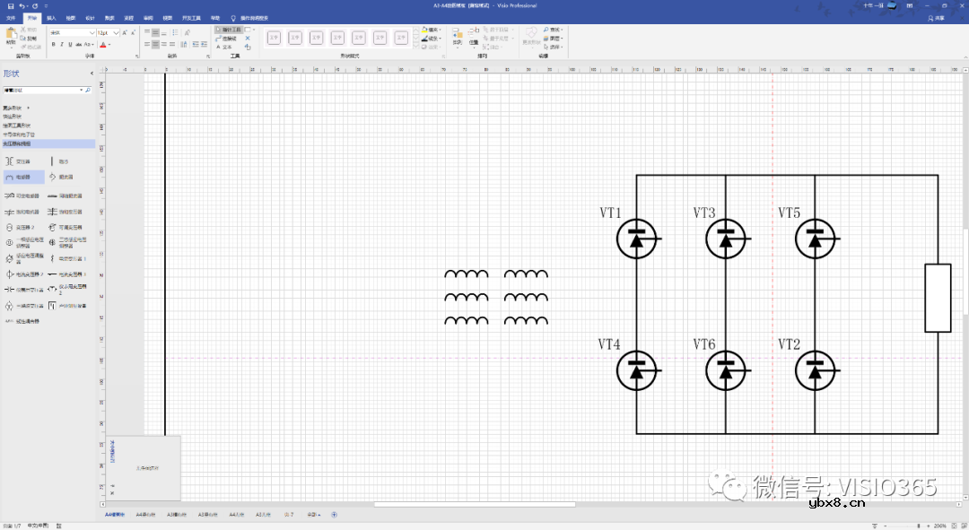 如何画三相桥式全控整流电路？