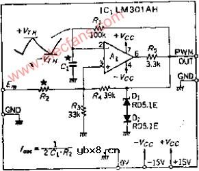 直接调制自激振荡电路的简易脉冲宽度调制电路