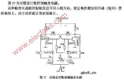 双稳态计数控制触发电路图