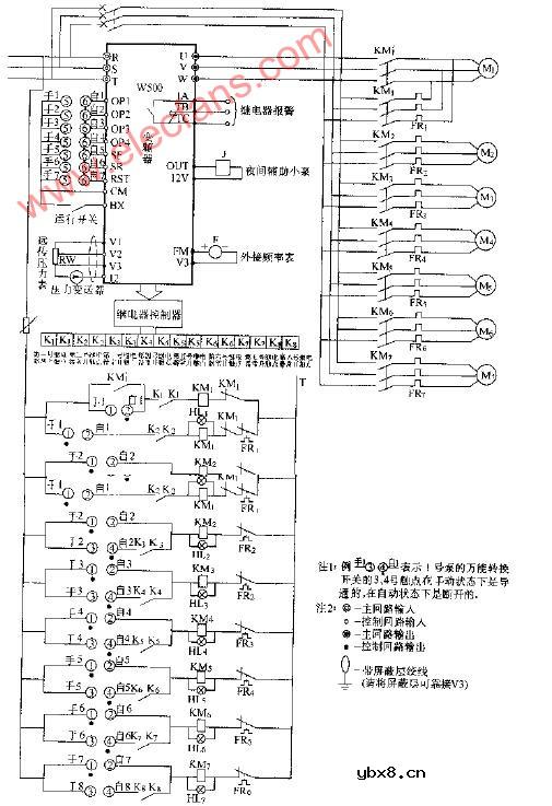 惠丰W500多泵供水系统电路图