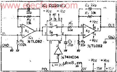 使用模拟开关的正/负极性转换电路