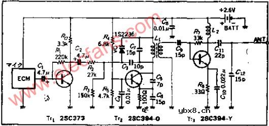 采用变容二极管的VHF波段频率调制电路