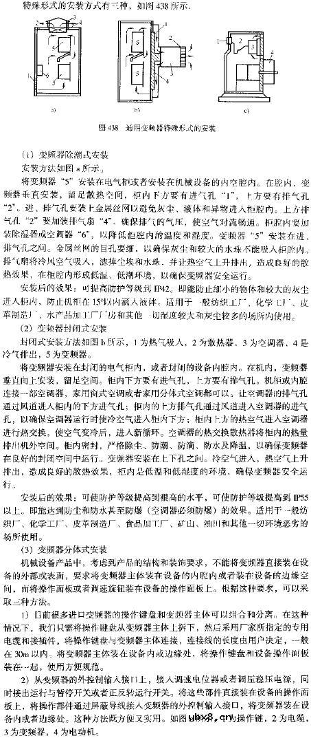 通用变频器特殊形式的安装图