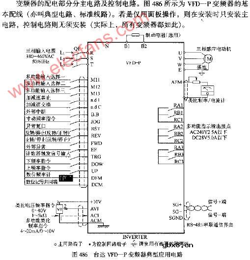 台达VFD-P变频器典型应用电路图