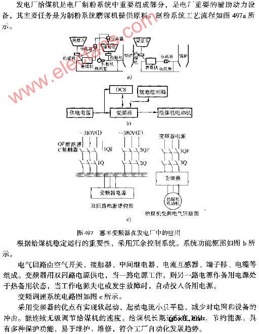 惠丰变频器在发电厂中的应用电路图