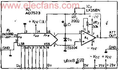 采用乘法D-A转换器的电子衰减器