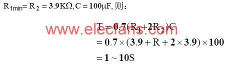 用555定时器设计一个自由多谐振荡器