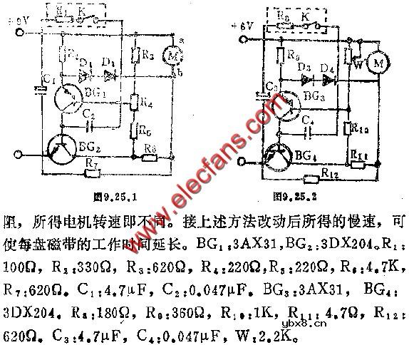 单速录音机改为双速简法电路图
