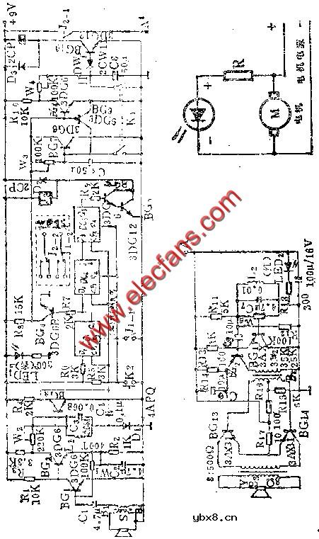 自动呼叫、对讲、扩音电话机电路图