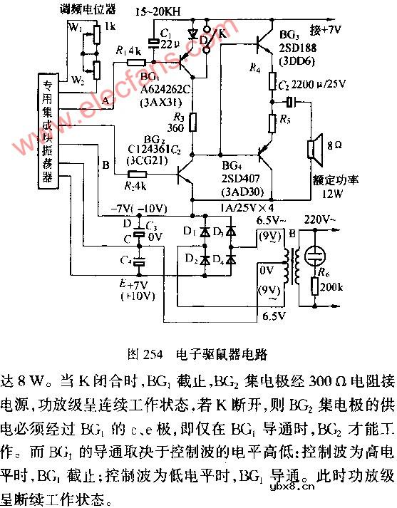 电子驱鼠器电路图