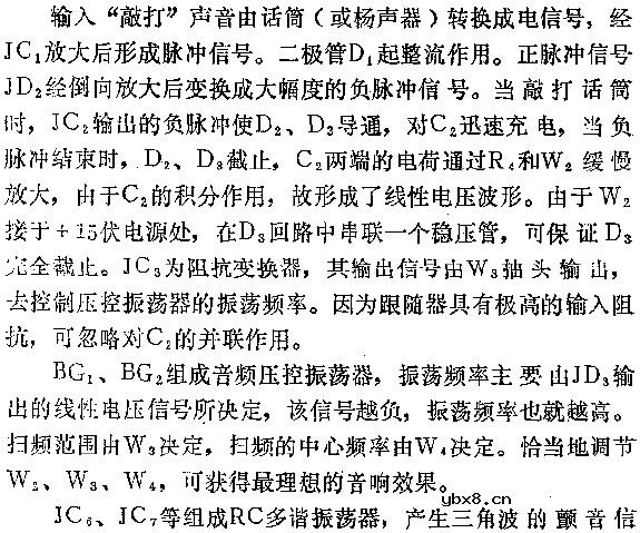 敲击音乐电子合成器电路图