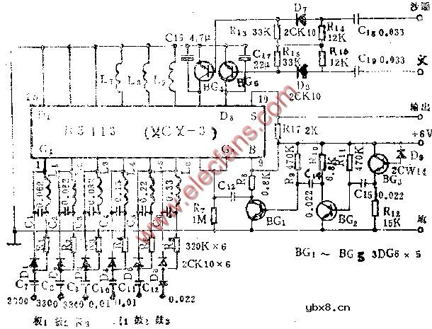 用PMOS块制作的电子打击乐器电路图