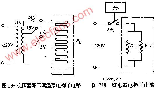 电褥子的几种典型电路图