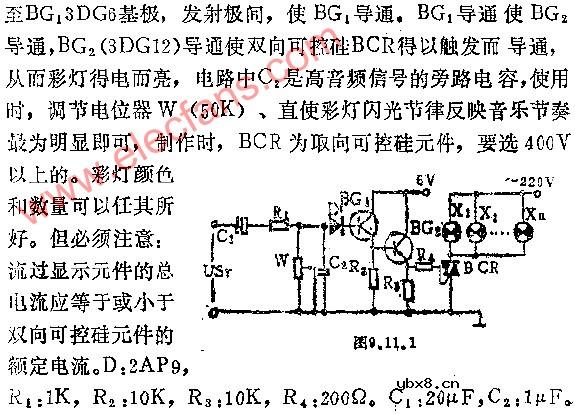 音乐节奏显示器电路图