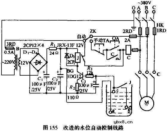 改进的抽水自动控制电路图