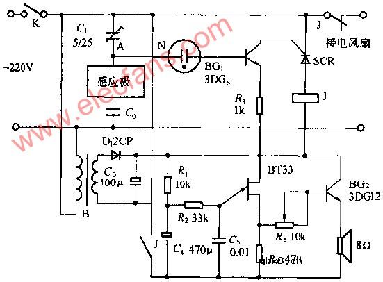 接近报警断路器电路图