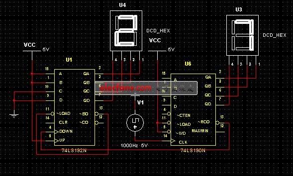 30秒递减计数器电路