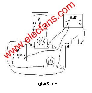 并联电路实物连接图