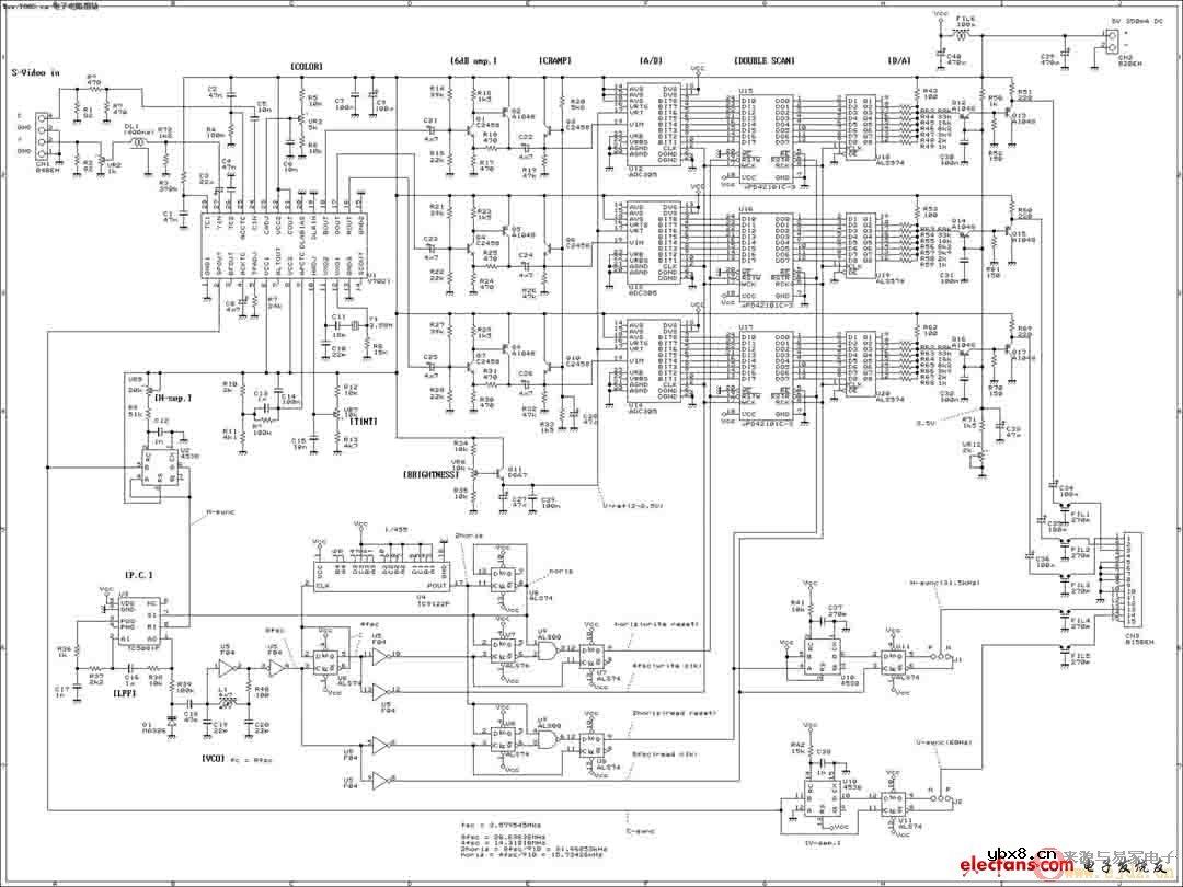 TV转VGA信号电路