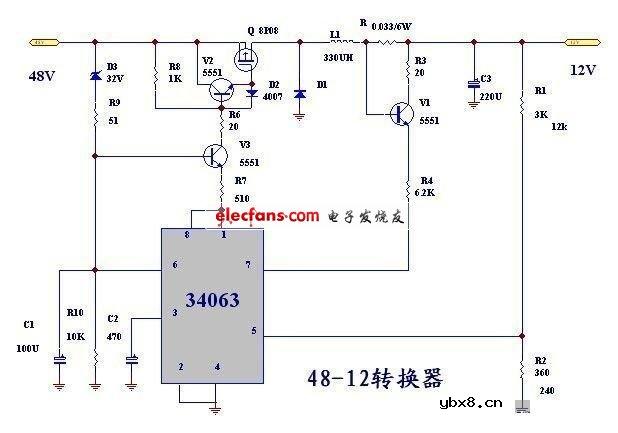 解析经典电动车电源转换器电路