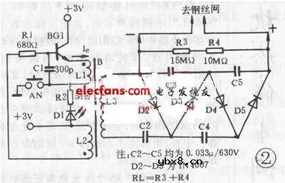 多种电蚊拍电路图及维修