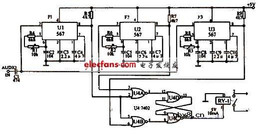 基于三种音调的通断控制开关电路