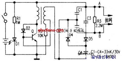 多种电蚊拍电路图及维修