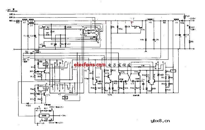 基于自激换流器的-24V稳压电源电路