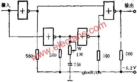 ECL或非门组成单稳态电路图