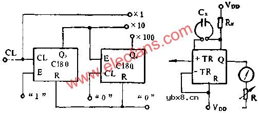 J210组成简单电容测量器电路图