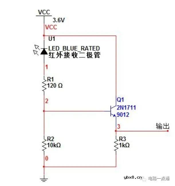 3款红外接纳二极管电路图