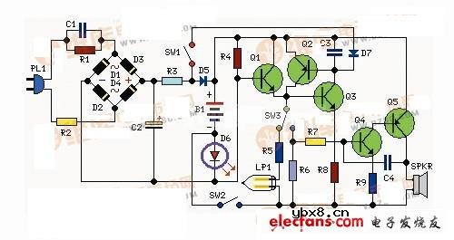 应急灯和报警电路