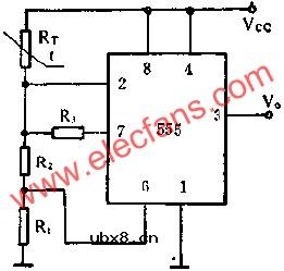 时基集成电路组成接近开关电路图