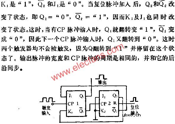 J-K触发器组成多谐振荡器电路图