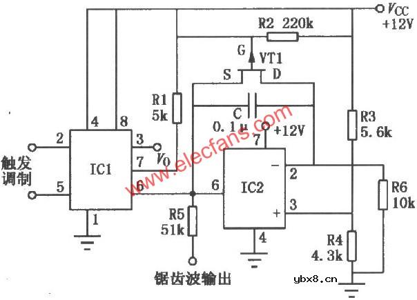 LM555组成的宽动态脉宽调制器