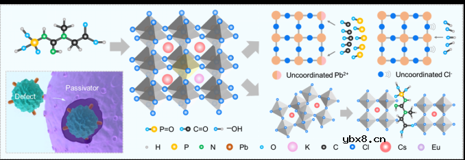 基于镧系离子掺杂铅卤钙钛矿的单组分白光二极管设计