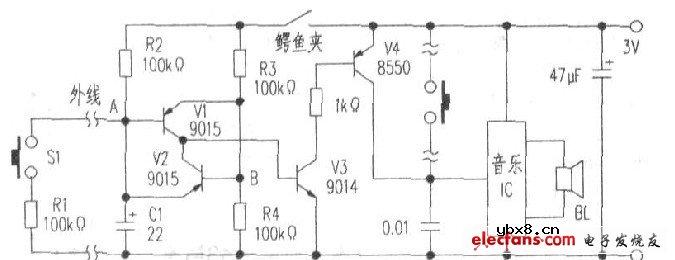 电桥式有线报警电路