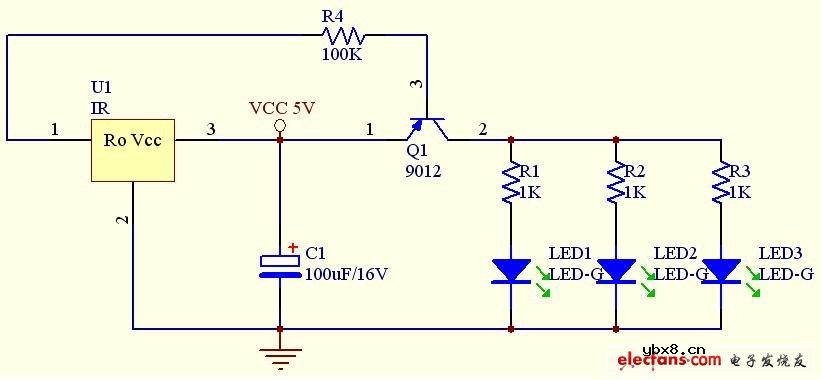 遥控接收头测试电路
