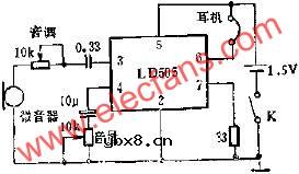 LD505在助听器中的应用电路图