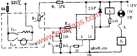 JEC-2组成自动恒温箱电路图