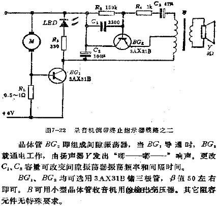 录音机快倒快进终止指示器电路图2例