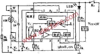 SF1212自动曝光集成电路的应用电路图