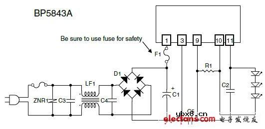BP5843A LED驱动电路