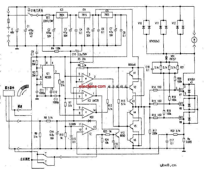 多个典型电动自行车电路